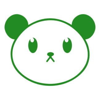Cute Little Panda Decal (Green)